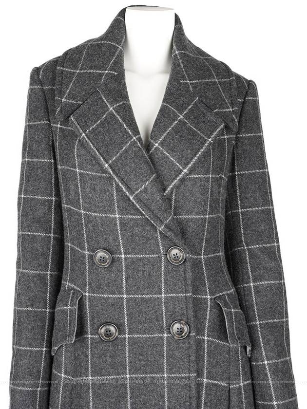 Collar check wool coat gray 11107hva - VIVIENNE WESTWOOD - BALAAN 2