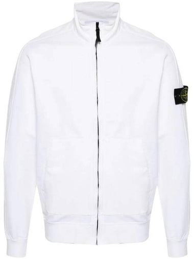 Compass Badge Regular Fit Cotton Track Jacket White - STONE ISLAND - BALAAN 1