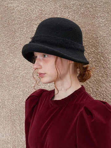 Cloche Hat Black - BROWN HAT - BALAAN 1