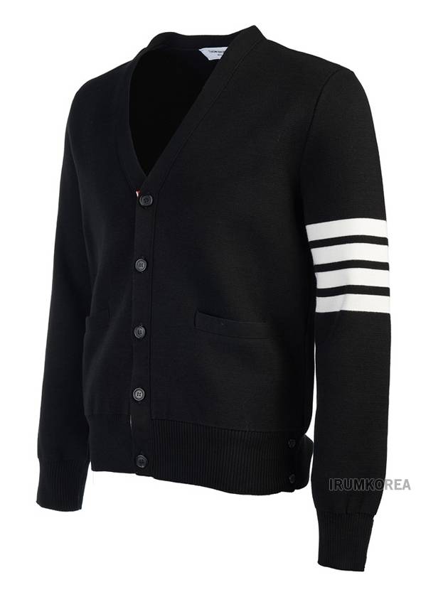 Milano Stitch 4-Bar Cardigan Black - THOM BROWNE - BALAAN 3