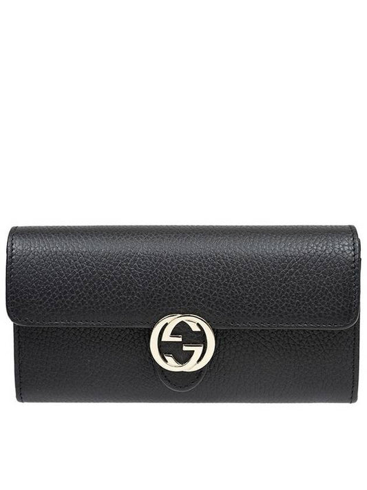 GG Interlocking Long Wallet Black - GUCCI - BALAAN 2