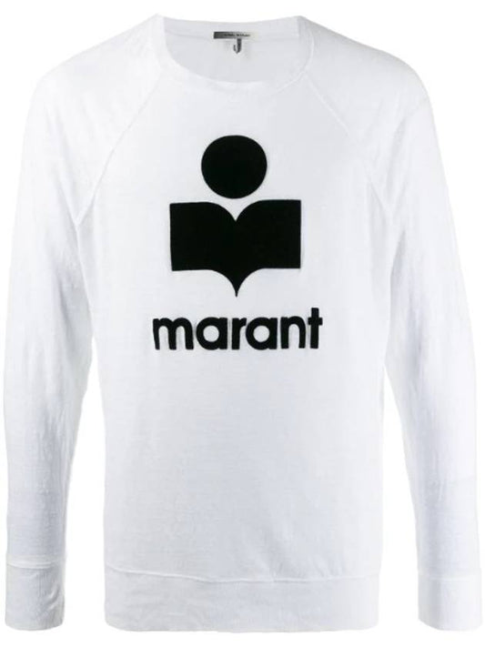 KIEFFER Linen Long Sleeve T-Shirt White - ISABEL MARANT - BALAAN 1