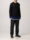 Men's Color Block Chunky Alpaca Knit Top Black - KOCHE - BALAAN 4