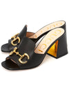 Women's Horsebit Slide Sandals Black - GUCCI - BALAAN 2