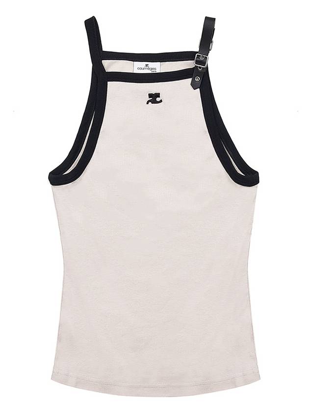 Buckle Contrast Sleeveless White - COURREGES - BALAAN 10