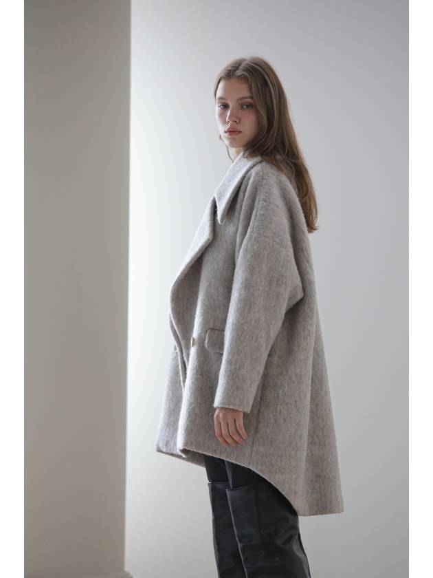 Caisienne loose fit half coat light gray - CAHIERS - BALAAN 1