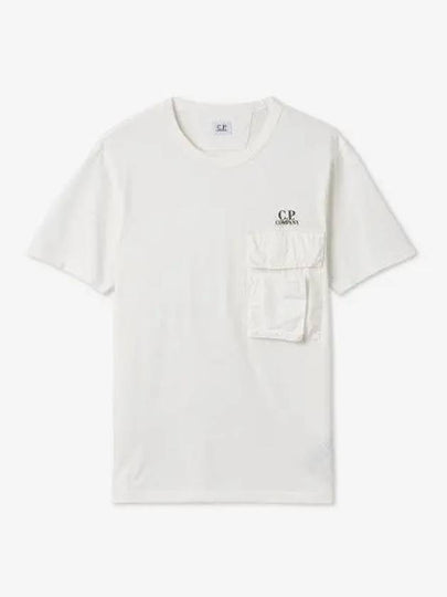 Logo Pocket Crew Neck Cotton Jersey Short Sleeve T-Shirt Gauze White - CP COMPANY - BALAAN 2