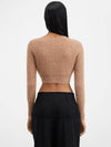 Le Alzou Cropped Mohair Cardigan Light Brown - JACQUEMUS - BALAAN 4