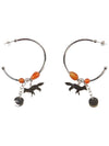 Fox Beads Hoop Earrings Silver - MAISON KITSUNE - BALAAN 3