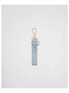 Saffiano Small Logo Charm Key Holder Light Blue - PRADA - BALAAN 2