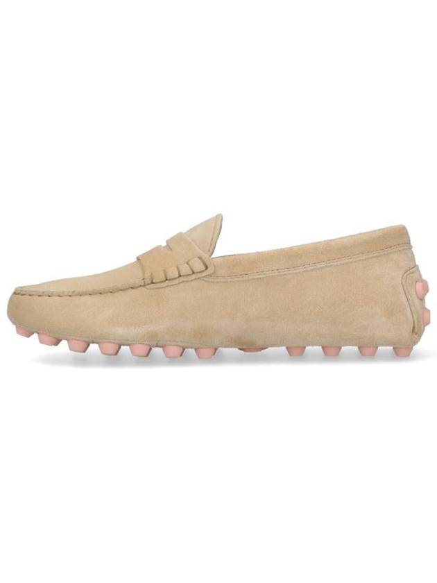 Gommino Bubble Suede Driving Shoes Beige - TOD'S - BALAAN 4