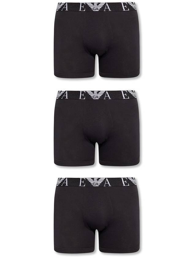 Logo Band Briefs 3 Pack Black - EMPORIO ARMANI - 1