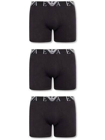 Logo Band Briefs 3 Pack Black - EMPORIO ARMANI - 1