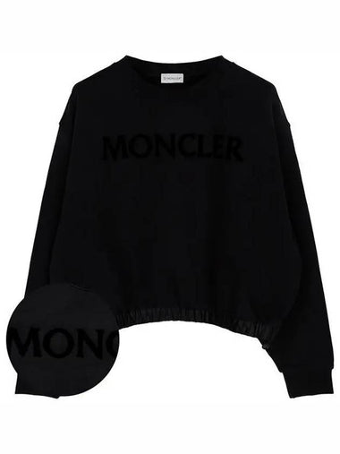 Black Felpa Embossed Logo Sweatshirt 8G00037 899U5 999 1209677 - MONCLER - BALAAN 1