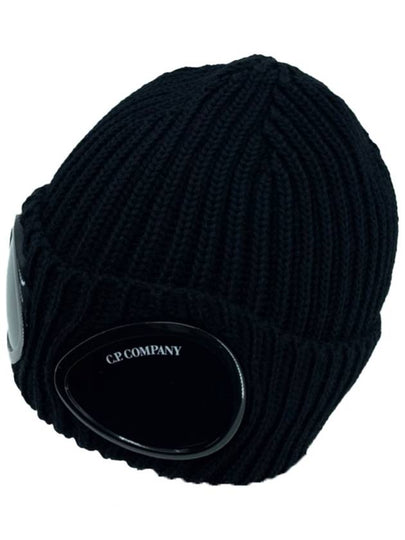 Extra Fine Merino Wool Goggle Beanie Black - CP COMPANY - BALAAN 2