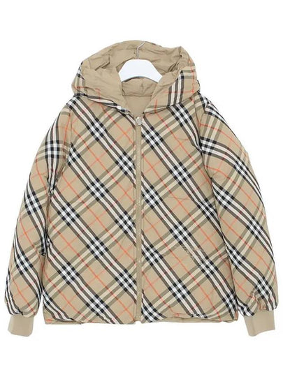 Kids Reversible Check Padded Sand - BURBERRY - BALAAN 2