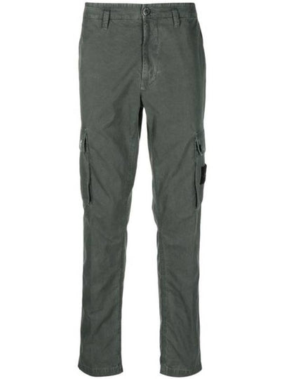 Wappen Patch Old Treatment Slim Fit Cargo Straight Pants Musk Green - STONE ISLAND - BALAAN 2