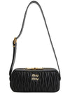 Materasse Nappa Leather Shoulder Bag Black - MIU MIU - BALAAN 8