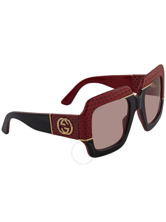 Open Box - Gucci Pink Square Sunglasses GG0484S 004 54 - GUCCI - BALAAN 3