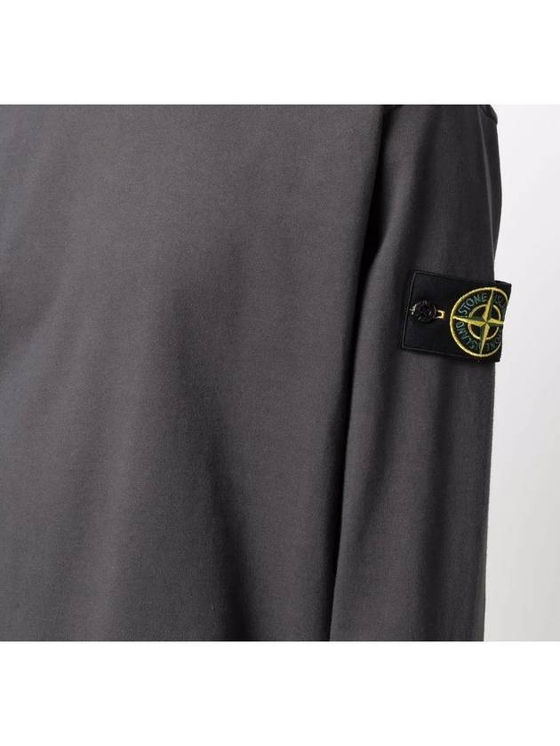 Wappen Patch Cotton Sweatshirt Dark Grey - STONE ISLAND - BALAAN 6