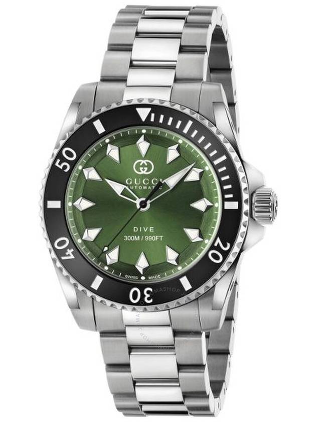 Dive Automatic Watch Green Silver - GUCCI - BALAAN 2