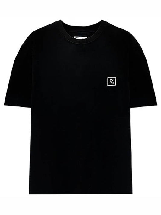 Men's Back Logo Cotton Short Sleeve T-Shirt Black - WOOYOUNGMI - BALAAN 2