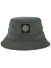 Econyl Regenerated Nylon Bucket Hat Musk Green - STONE ISLAND - BALAAN 3