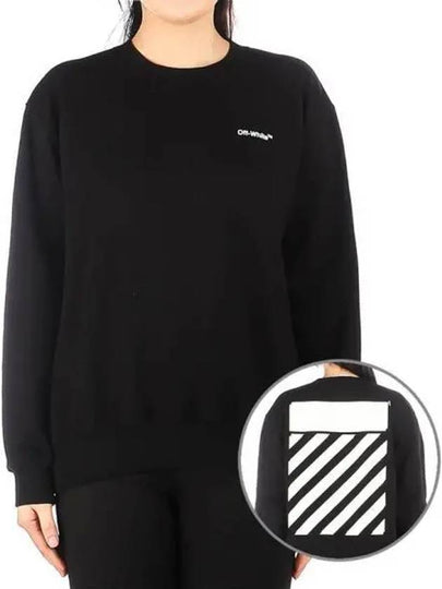 Back Diagonal Sweatshirt Black - OFF WHITE - BALAAN 2