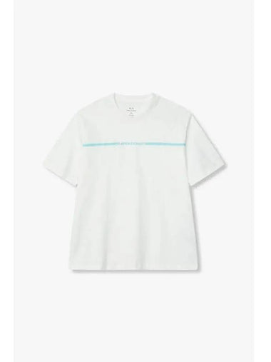 Men s Embroidered Logo and Lines T Shirt White - ARMANI EXCHANGE - BALAAN 1