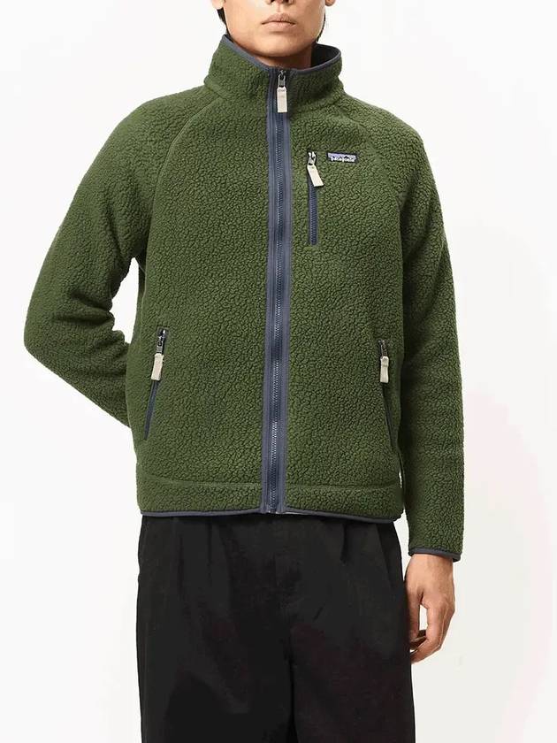 Fleece Retro Zip-Up Jacket Green - PATAGONIA - BALAAN 4