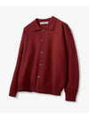 Texture Collar Cardigan Deep Red - BLONDNINE - BALAAN 2