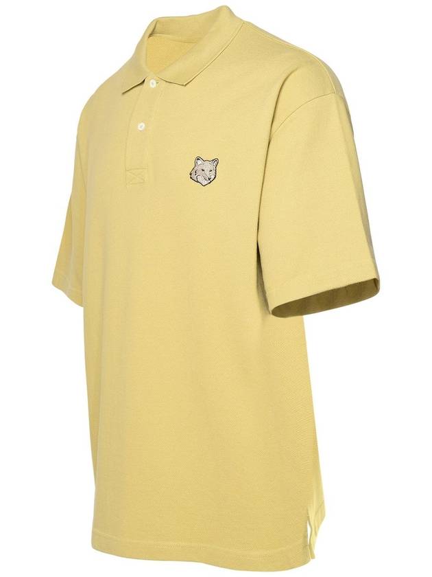 Bold Fox Head Patch Oversized Polo Shirt Sage Green - MAISON KITSUNE - BALAAN 3