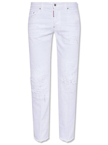 Men's Stretch Skater Jeans White - DSQUARED2 - BALAAN 1