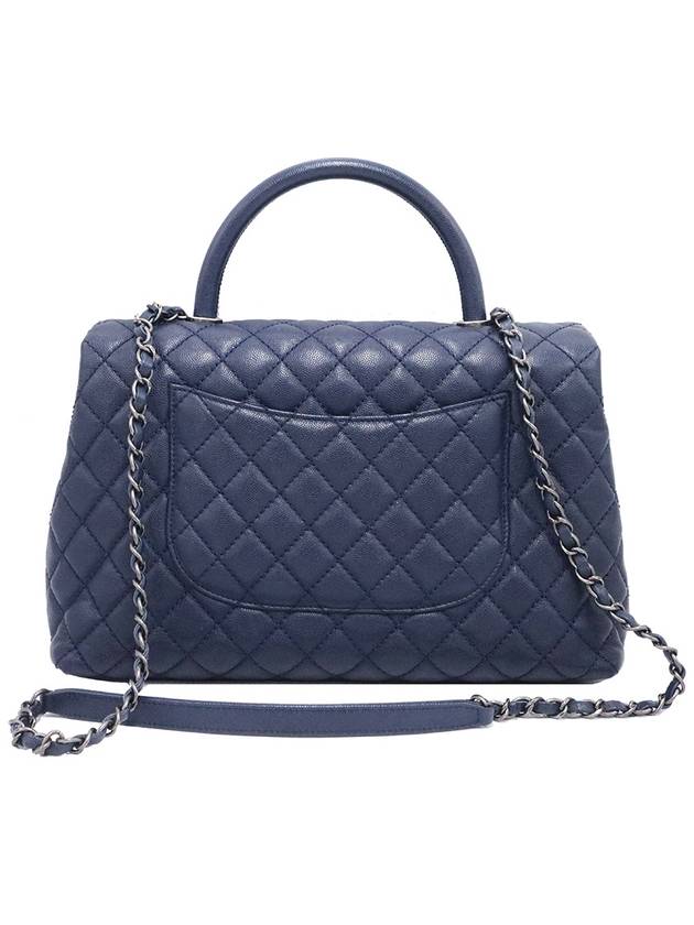 Women s Chanel A92992 Blue Grained Calfskin Caviar Silver Flap Coco Handle Large 2WAY 22nd gt bag Gangbuk used luxury goods - CHANEL - BALAAN 4