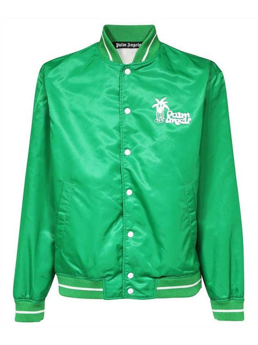 Derby Light Varsity Bomber Jacket Green - PALM ANGELS - BALAAN 2