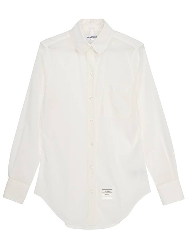 Round Collar Shirt White - THOM BROWNE - BALAAN 2