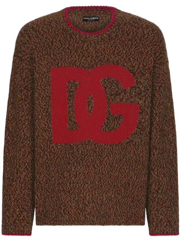 Maglia DG Logo Knit Top Brown - DOLCE&GABBANA - BALAAN 1