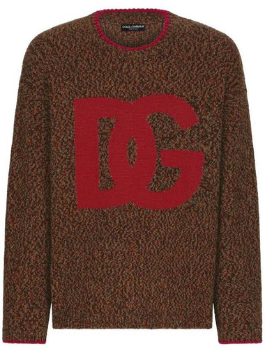 Maglia DG Logo Knit Top Brown - DOLCE&GABBANA - BALAAN 1