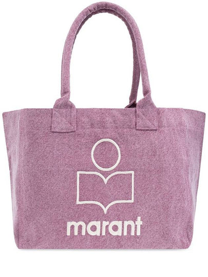 Yenky Zipper Logo Washed Cotton Tote Bag Pink - ISABEL MARANT - BALAAN 2