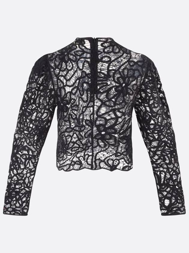 Lace Detail Long Sleeve Top HT0243FAA3J33I - ISABEL MARANT - BALAAN 4