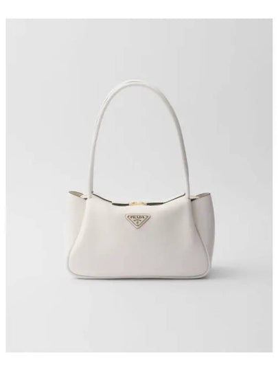 Triangle Logo Medium Shoulder Bag White - PRADA - BALAAN 2