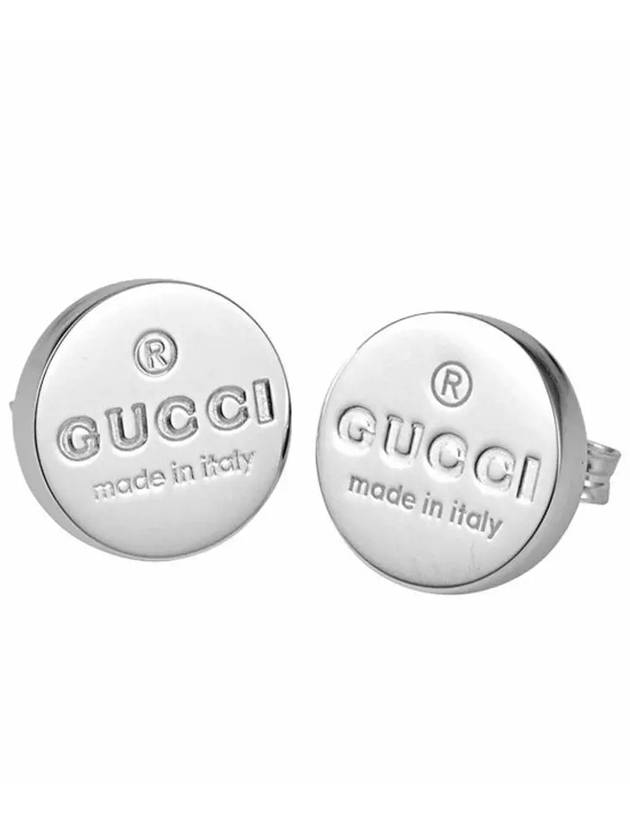 YBD163123001 163123 J8400 Trademark Silver Earrings - GUCCI - BALAAN 2