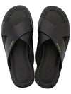 Jair Cross Strap Slider Sandals Black - BALLY - BALAAN.