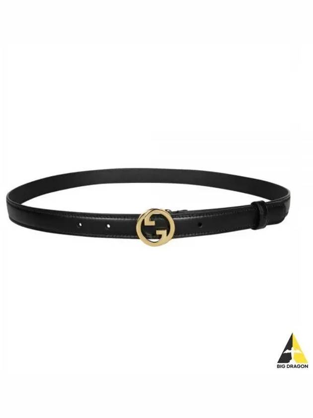 Blondie Thin Leather Belt Black - GUCCI - BALAAN 2