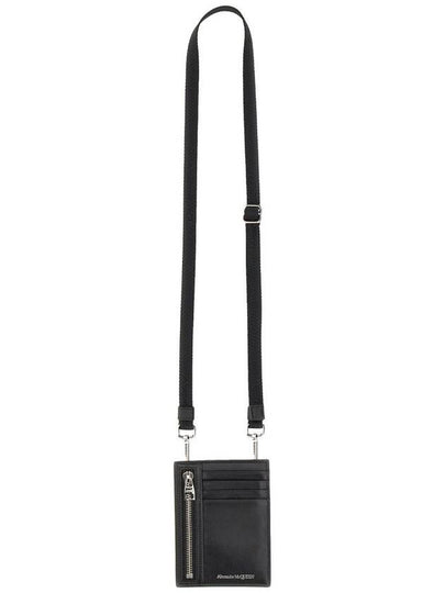 Strap Zipper Card Wallet Black - ALEXANDER MCQUEEN - BALAAN 2