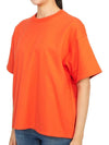 Double Layer Cotton Short Sleeve T-Shirt Orange - BOTTEGA VENETA - BALAAN 3