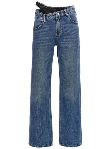 Alexander Wang 'Dip Side Lace Undie' Jeans - ALEXANDER WANG - BALAAN 1