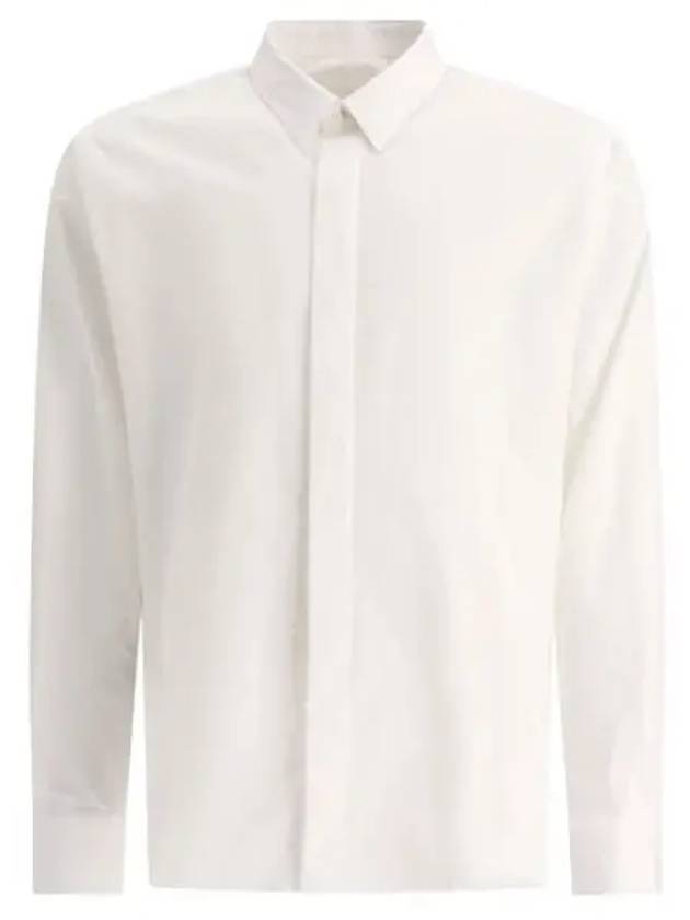 Tonal Logo Classic Long Sleeve Shirt White - AMI - BALAAN 2