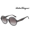 Gray Round Ladies Sunglasses - SALVATORE FERRAGAMO - BALAAN 3