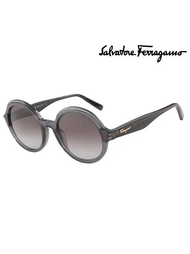 Gray Round Ladies Sunglasses - SALVATORE FERRAGAMO - BALAAN 2